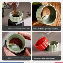 Dispensador de café Bincoo Moka, anti-polvo, válvula y doble, cafetera, accesorio especial, herramientas de café profesionales - Dispensador de polvo para engranajes, color rosa, tamaño pequeño, con 100 filtros de papel. - Ver 3