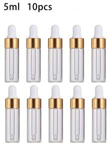 50/30/10/5pcs Set Rose Gold Mini Glass Dropper Bottles, Refillable Transparent Essential Oil Bottles With Dropper, Travel Size Vials, Tincture Bottles With Caps, Suitable For DIY Cosmetics, Perfume, Liquid Samples, Travel, Home Decor, Weddings, Parties, Birthdays, Gifts For Men, Parents, Friends, New Year, Accessories, Fun Gifts, Travel Essentials - Pink - View 31
