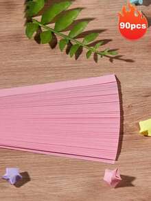 540张星形折纸，27种颜色星形纸条，双面星形折纸，纯色幸运星装饰纸条，DIY手工，适用于各种DIY项目、节日装饰、学校教学、折纸乐趣、文具、返校季 - 彩色 - 查看 21