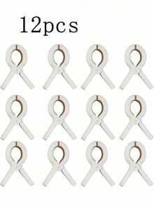 12/4件装防锈弹簧式重型沙滩巾夹 - 耐用塑料挂钩，强力防风夹，多用途晾衣绳夹，适用于衣物、毛巾和毯子，可用于晾衣绳、浴室和厨房收纳，弹簧式紧固件，结构坚固的晾衣工具；可夹住羽绒被、床单、毯子、厚窗帘、沙滩巾、躺椅套、羽绒服、外套、毛衣、毛巾、衣物、背包带等。 - 彩色 - 查看 13