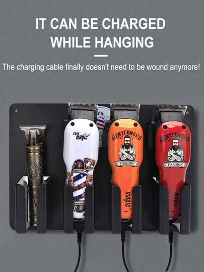 Multifunktionellt hårklippningsställ - Väggmonterat hårklippningsborstehållare för enkel förvaring och organisation