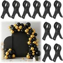 10个/5个/1个大号气球拱门夹 - 重型3.5英寸透明塑料弹簧夹，带人体工学手柄和坚固底座，适用于气球拱门套装、生日装饰、工艺品、木工、摄影工作室、工艺用品 - 彩色 - 查看 5