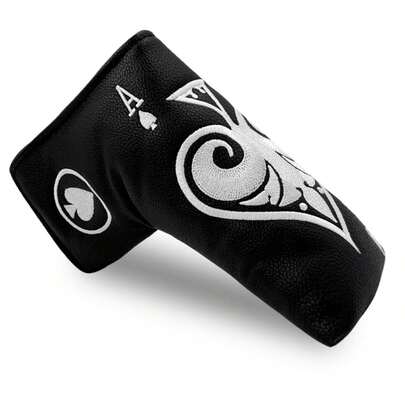 Funda para cabeza de palo de golf con diseño de as bordado, accesorios de golf