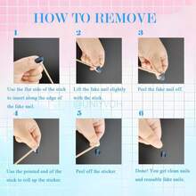 Cat Eye Press On Nails Handmade Short Oval\/Square\/Round False Nails With French Tip\/Aurora\/Magnetic Shimmer Designs (Silky#Square Maguey, Large) - ColorJJ - 查看 9