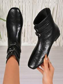Women Mid-Calf Boots - 黑色 - 查看 5