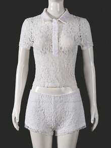 Women Two-Piece Outfits - 白色 - 查看 5