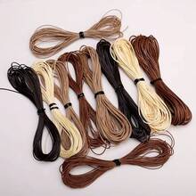 1pc 0.5/0.8/1.0/1.5/2mm Waxed Cord Rope PU Leather Thread Cord String Strap Necklace Rope For Jewelry Making DIY Shamballa Bracelet