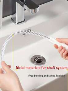 Bộ 1 dụng cụ thông tắc cống linh hoạt, lưới bắt tóc cho nhà bếp và phòng tắm, dụng cụ thông tắc cống thủ công, dụng cụ sửa chữa đường ống nước gia dụng, thông tắc nhanh chóng đường ống nhà bếp và phòng tắm, dễ dàng loại bỏ tóc và mảnh vụn, uốn cong linh hoạt giúp thông tắc nhanh chóng. - trắng - Xem 11