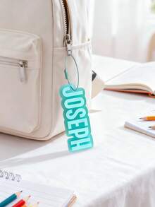 Personalized Acrylic Name Keychain, Customized Children's Name Keychain, Personalized Name Backpack Pendant, Customized Children's Name Backpack Tag, Diaper Bag Tag, Lunch Box Label, Teacher Keychain, Teacher's Day Gift, Back To School Gift, Children's Gift, Fashionable, Colorful, Cute, Minimalist, Kawaii, Unique Personalized Gift - Multicolor - View 6