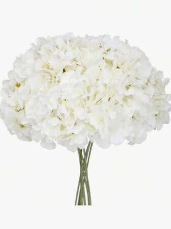 Set de 4 ramos de flores de hortensias falsas, hechas de pétalos de seda, hojas y tallos realistas. Adecuado para decoración de fiestas de cumpleaños DIY, canastas de flores de boda, ramos de novia, decoración del hogar, restaurante, dormitorio, alféizar de la ventana, decoración de jarrones, Día de San Valentín, decoración de Año Nuevo, jardín al aire libre, regalo de Día de San Valentín y regalo de graduación.