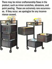 Rotatable Metal Carbon Steel Storage Rack, Kitchen Vegetable Rack, Snack Organizer