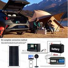 7000W Solar System Complete Kit 12V To 110V/220V 100A Controller 200W Panel Off-Grid Inverter System For Home/Camping Backup - SEP-12K-d7000 - View 8