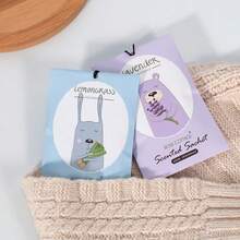 5 piezas de 4.3"X2.8" Bolsas de Sachets perfumadas, diseño de animales de dibujos animados lindos con cuerda colgante, fragancias de hierba de limón, lavanda, limón, océano, jazmín, adecuadas para armarios, cajones, automóviles, regalos, Día de la Mujer, artículos esenciales de viaje, recuerdos de boda, Y2k, dormitorio, accesorios de automóvil para mujeres, decoración de cocina, cosas lindas - Multicolor - Ver 4