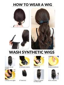 Women's Fashion Cute Bowknot Banana Clip Hairclip Synthetic Curly Wavy Long Hair Extension, Bowknot Ponytail Heat Resistant Fiber Hair Wig Hair Accessories, A Gift Suitable For All Seasons, Valentine's Day Hair Clips, Student Supplies, Elegant, Preppy Style, Bowknots, Hair Accessories - Multicolor - View 9