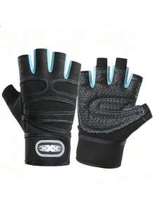 1 par de mancuernas, guantes de levantamiento de pesas para gimnasio, guantes de fitness de media dedos para culturismo, protección de palma, adecuados para entrenamiento deportivo de hombres y mujeres, accesorios de gimnasio sin dedos, gimnasio, entrenamiento en casa, guantes de gimnasio para mujeres, guantes de gimnasio, guantes de gimnasio para hombres, gran regalo de Navidad y Año Nuevo para familiares y amigos en invierno - Líneas blancas y negras - Ver 6