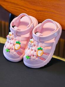 Sandalias deslizantes de dibujos animados lindos de moda para niños, pantuflas de verano para niños/niñas - Rosa - Ver 5