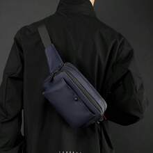 Unisex Outdoor Sports Sling Bag, Waterproof Durable Nylon Shoulder Bag With Anti-Theft Pocket, Adjustable Strap Waist Bag Suitable For Hiking, Climbing, Travel, Daily Use, Lightweight And Spacious Chest Bag For Phone, Wallet, Keys - Multicolor - View 12