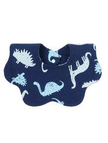 4 piezas de baberos con estampado de dinosaurios para bebé, baberos absorbentes de doble capa con dibujos animados para babeo de infantes, con cierre a presión floral, tela suave para recién nacidos - Multicolor - Ver 6