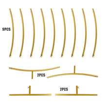 2M Round Hoop Balloon Arch Backdrop Flower Gold Display Stand Frame Wedding Hot - Gold - View 6