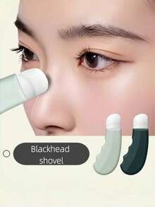 Gentle Face Pore Cleansing Tool - Non-Electric Facial Beauty Spatula With Textured Surface And Light Green Handle, Ideal Seasonal Gift For Women - Multicolor - View 3