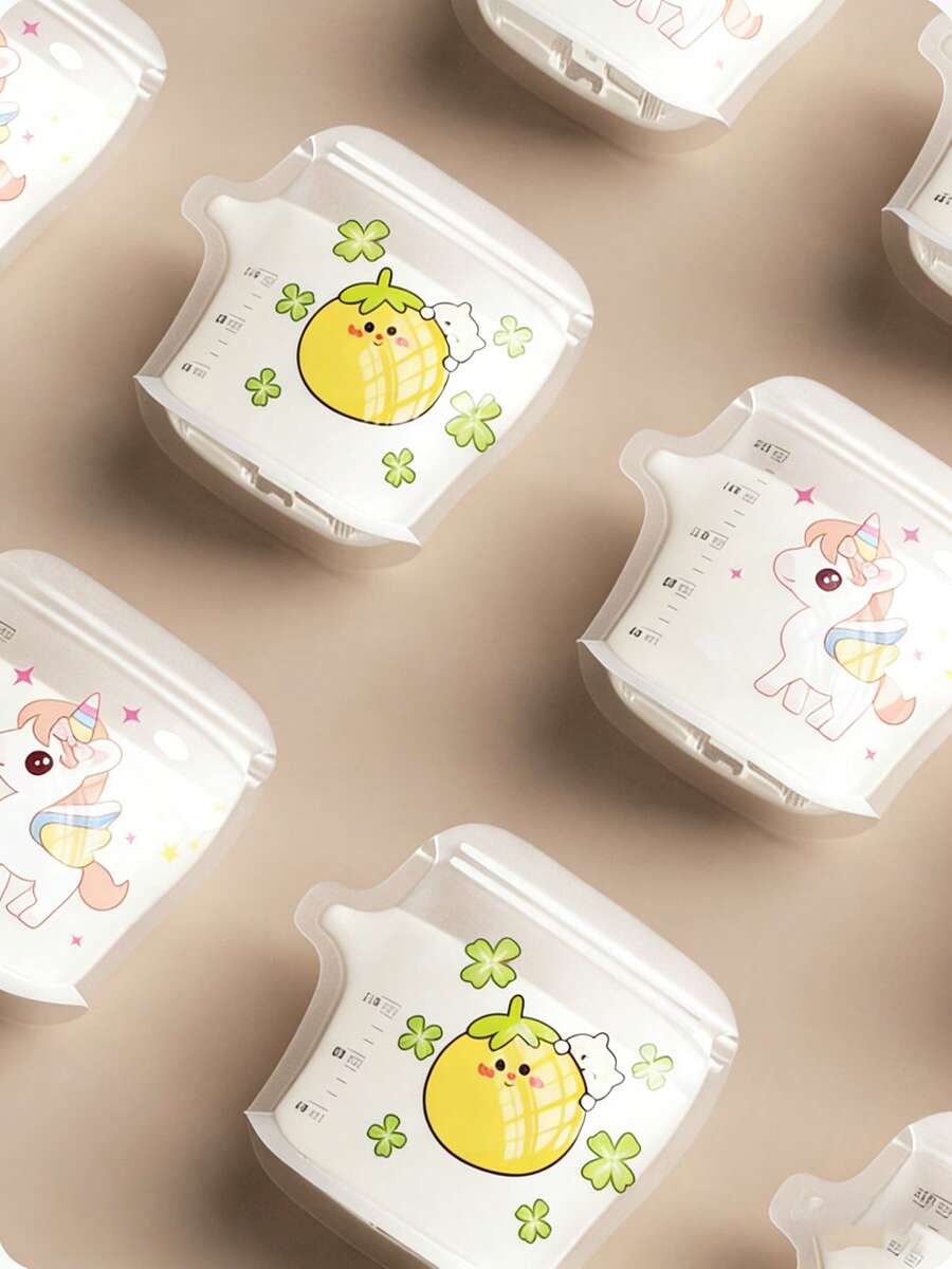 30入/60入/100入 200ML 母乳儲存袋,出水口設計,雙重密封,適用於母乳冷藏 - 彩色 - 查看 1