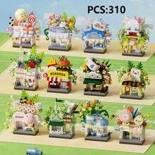 Street Scene Series Micro-Particle Building Blocks, Construct Lovely Street Scenes, Suitable For Desktop Decor, Collection And Gifting (Birthday, Halloween, Christmas) - Multicolor - View 1