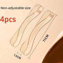QKC 4pcs Transparent Invisible Shoelaces, For Women's High Heel Sandals, Non-Slip And Secure - Transparent - View 8