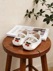 女婴/幼儿玛丽珍平底鞋，公主婚礼鞋，学步鞋，适合新生儿、婴幼儿 - 白色 - 查看 7