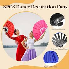 13 Inch Boots On The Ground Hand Fan, Where There Is A Fan Folding Fan, Slap Slap Fan, For Line Dance Unique Oriainal Pattern, Suitable For Party Props, Perfect Gift, Suitable For Line Dance Lovers. Clack Fan, For Bounce Fan, Denim Fan. Chinese Decorations - 13英寸 - 查看 11