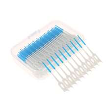 200 piezas/caja Cepillo interdental de silicona súper suave Cepillos de limpieza dental Limpiador de dientes Hilo dental Palillos de dientes Herramientas de cuidado oral