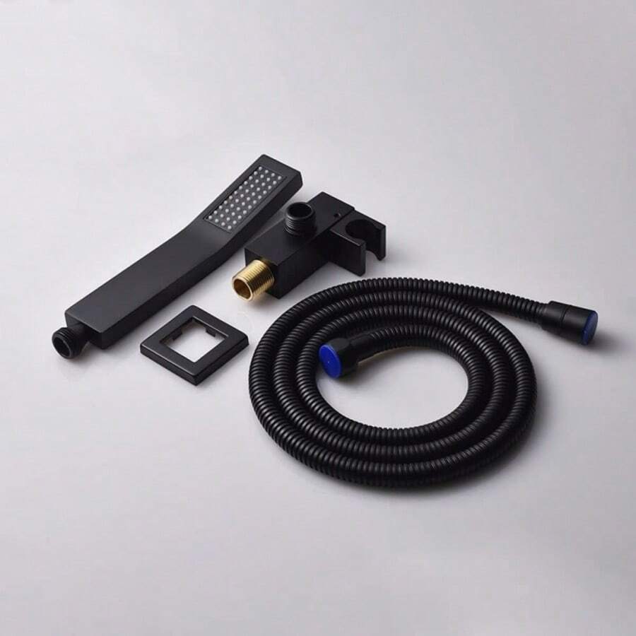 Durable Brass Body Shower Head With Silicone Nozzles Rainfall Water Flow - Multicolor - View 1