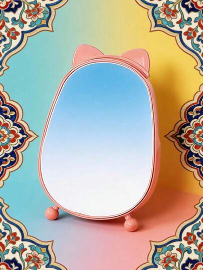 Back To School, Desk Organizer, Travel Makeup Case, Makeup Storage Drawers, Rotating Makeup Organizer, Cosmetic Storage Box With Mirror And Beauty Comb, Large Capacity, 3-In-1 Vanity Mirror Set - Your All-In-One Beauty Organizer With Hidden Comb & Storage