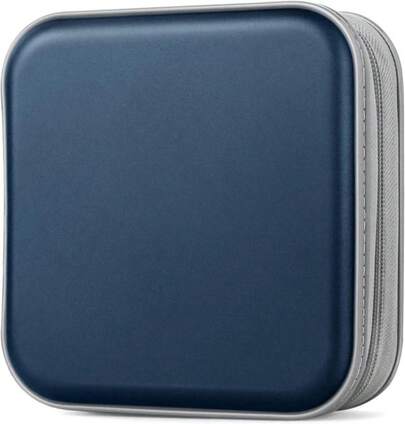 Bivisen CD\/DVD Case Wallet, 48 Capacity, Dark Blue, Portable, Lightweight, Durable Plastic And Non-Woven Fabric Material