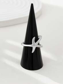 1 Pair Fashionable, Elegant And Minimalist Asymmetrical Starfish Rings - Starfish Ring - View 7