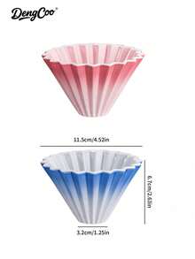 Dengcoo 1 chiếc cốc nhỏ giọt hình nón bằng gốm, cốc lọc cà phê kiểu gradient, dụng cụ pha cà phê rót thủ công kèm giá đỡ, phễu, cốc lọc bánh, phụ kiện pha cà phê, đồ dùng học tập - Cốc lọc bằng gốm - Xem 9