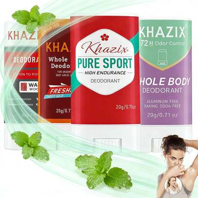 20克止汗香体棒，蕴含椰子、芦荟、薄荷和檀香木炭除臭成分，提供72小时长效除臭保护，滋润呵护肌肤，小巧便携。