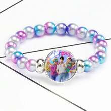 1条新款韩流风格珍珠链吊坠手链，釉面宝石手链，情侣手链，派对礼物首饰 - 彩色 - 查看 28