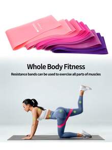 Bộ 5 dây kháng lực, dây tập luyện kèm hướng dẫn sử dụng và túi đựng, bộ 7 dây tập thể dục dùng cho tập luyện, tăng cường sức mạnh, giãn cơ, dụng cụ tập gym tại nhà, phù hợp cho Pilates, Yoga, vật lý trị liệu, tập chân, mông, tay cho cả nam và nữ. - Nhiều màu - Xem 3