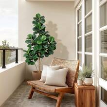 Artificial Tree - 6ft-con Maceta Blanca - View 4