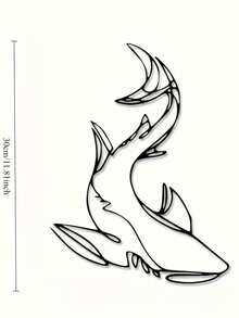 Trang trí tường hình cá mập bằng kim loại - Trang trí theo chủ đề biển Boho, chế tác với thiết kế cắt laser tinh xảo trên chất liệu kim loại bền chắc, phù hợp với phòng khách theo phong cách ven biển, quà tặng trang trí nhà hiện đại độc đáo, trang trí chủ đề đại dương, nghệ thuật phòng khách, trang trí mang hơi hướng nhiệt đới, đồ thủ công kim loại cắt laser, tác phẩm nghệ thuật kim loại, được các nhà thiết kế nội thất khuyên dùng. - Đen A - Xem 8