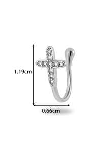 Toppiercing 1 Peça Clipe de Nariz Versátil de Moda com Zircônia Micro-Incrustada em Formato de Coração, Lua, Estrela, Flor, Anel de Nariz Falso Sem Perfuração - Multicolorido - Visão 50