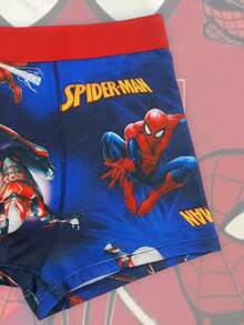 Disney 1pc Spider-Man Men's Briefs, Skin-Friendly Elastic Fitted Comfortable Boxer Briefs, All Season, Wind-Proof,Warming - Blue - View 4