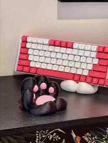 1个可爱猫爪造型手机/平板电脑支架，慵懒风支架，家居装饰，追剧必备