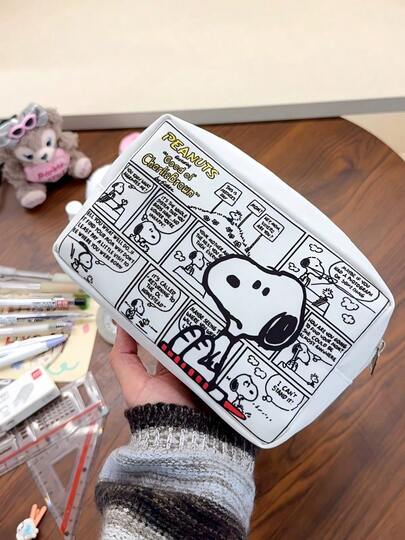 1pc Snoopy Themed Storage Bag, Suitable For Organizing Small Items For Daily Study And Commute, Can Be Used As Pencil Case, Cosmetic Bag Or Miscellaneous Storage Bag, Also Suitable For Back To School, School Supplies, Holidays, Birthdays, Party Gifts And More Occasions.