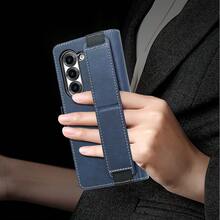 VIETAO Stitched Faux Leather Protective Full Flip Cover Leather Cellphone Case Compatible With Samsung Galaxy Z Fold 5 6 7 Card Slots Shockproof Magnetic Wallet Mobile Phone Case - Blue - View 10