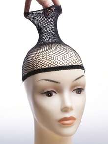 4 Pieces Hair Nets Open Ended Wig Cap Mesh Stocking Caps Weaving Wig Hairnet For Women - Black - View 3