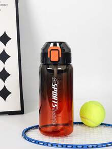 1pc 950ml/30oz Or 700ml/24oz Gradient Color Sports Straw Water Bottle, Large Capacity Marked Sports Water Bottle With Bounce Straw, Portable & Durable, Suitable For Outdoor Sports, Fitness, Running, Camping, Also A Great Gift Choice - Multicolor - View 14