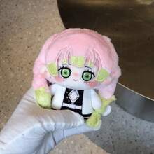Demon-Fluffy-Slayer: Kimetsu-Chibi-No Yaiba Anime Plush Doll – Pink Hair Green-Eye Design, Soft Fluffy 10cm, Cute Collectible Gift For Anime Fans & 4-12Y Kids - 2 - 查看 4