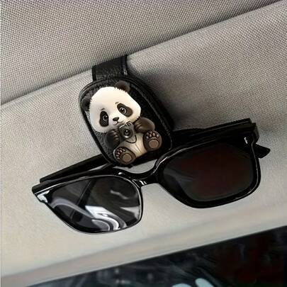 Panda Style Eyeglasses Clip, Lightweight And Portable Car Eyeglasses Holder, Aesthetically Car Accessories