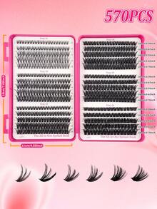 Kit com 600 cílios postiços individuais, cílios em tufos, extensão de cílios postiços para fazer em casa, cílios em tufos, maquiagem, cílios em tufos, kit de extensão de cílios faça você mesma, cílios postiços delicados, cílios em tufos de vison sintético delicado - cílios reutilizáveis com aparência natural para o dia a dia e encontros, cílios de vison com volume dramático de 18 mm - cílios postiços livres de crueldade para festas e apresentações, conjunto de extensão de cílios, cílios postiços reutilizáveis. - D - Ver 7